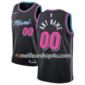Maillot Basket Homme Miami Heat Personnalisé 2018-19 Nike City Edition Noir Swingman